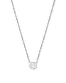 Davie Sterling Silver Pendant Necklace in Rock Crystal