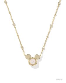 Disney | Kendra Scott Gold Mickey Mouse Short Pendant Necklace in Freshwater Cultured Pearl