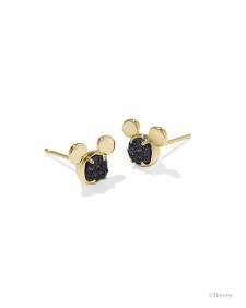 Disney | Kendra Scott Gold Mickey Mouse Stud Earrings in Black Drusy