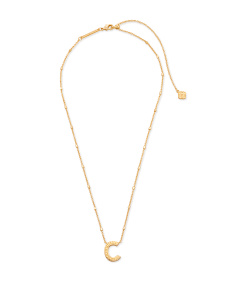 Letter C Pendant Necklace in Gold