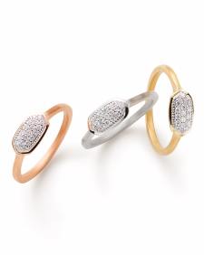 Isa Ring in Pave Diamond and 14k Yellow Gold