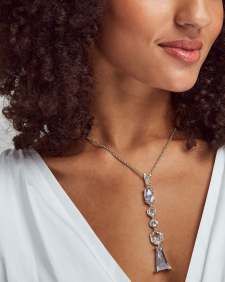Gracelynn Y Necklace in Lustre Glass