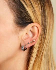 Sianna Mini 14k Yellow Gold Single Stud Earring in White Diamond