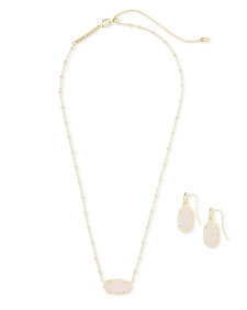 Elisa Satellite Necklace & Lee Earrings Gift Set