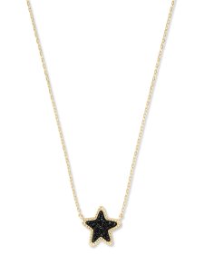 Jae Star Gold Necklace in Navy Cat's Eye