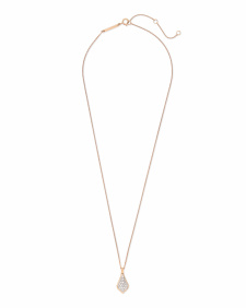 LELA NECKLACE 14K RSG WHITE DIAMOND