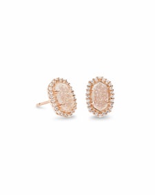 Cade Stud Earrings in Rose Gold