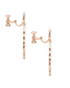 Sophia Clip-On Drop Earrings in Rose Gold