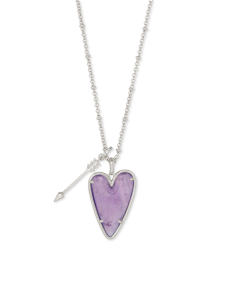 Ansley Heart Long Pendant Necklace