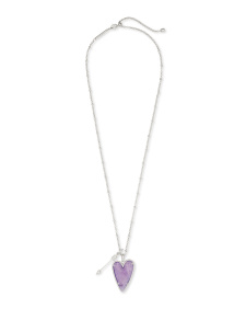 Ansley Heart Long Pendant Necklace