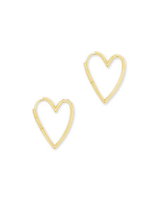 Ansley Small Heart Hoop Earrings