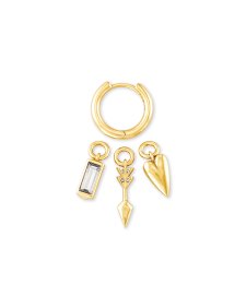 Zoey Arrow Interchangeable Huggie Earrings Set of 3