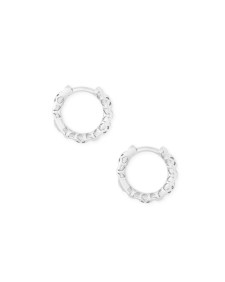 Maggie Huggie Earrings in Silver Filigree