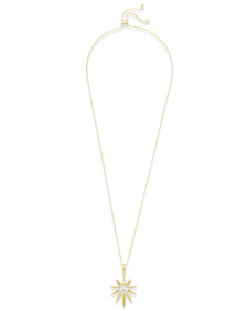 Sunburst With Pearl Charm Necklace Set