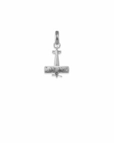 North Carolina Airplane Charm in Vintage Silver