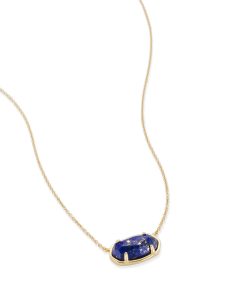 Elisa 18k Gold Vermeil Pendant Necklace in Blue Lapis