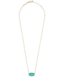 Elisa 18k Gold Vermeil Pendant Necklace in Turquoise