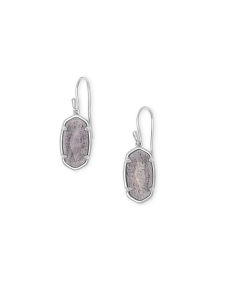 Lee Sterling Silver Drop Earrings in Gray Labradorite