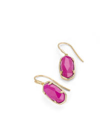 Lee 18k Gold Vermeil Drop Earrings in Pink Quartzite