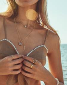 Davis 18k Rose Gold Vermeil Charm in Ivory Mother-of-Pearl