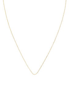 22 Inch Ball Chain Necklace in 18k Gold Vermeil