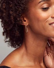 Ellen Hoop Earrings In 18k Gold Vermeil