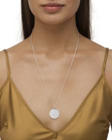 22MM STONE MEDALLION CHM STERLING SLV TURQUOISE