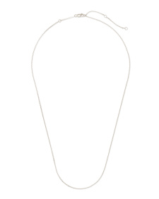 18 Inch Thin Chain Necklace in Sterling Silver