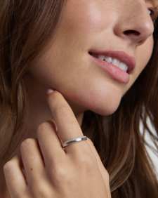 0.31 ct Whitney 14k White Gold Band Ring in White Diamond