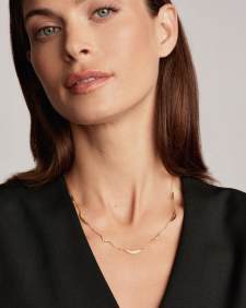 Sophee Strand Necklace in 18k Yellow Gold Vermeil