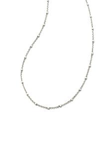 18 Inch Single Satellite Chain Necklace in Sterling Silver