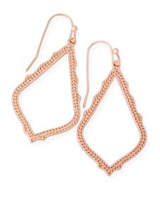 Sophia Drop Earrings in Rose Gold