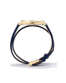 Elle Gold Tone Stainless Steel Leather Wrap Watch in Abalone