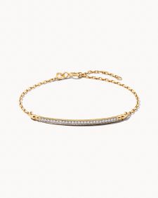 0.2 ct Ott 14k Yellow Gold Delicate Bracelet in White Diamond