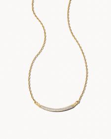 0.15 ct Ott 14k Yellow Gold Pendant Necklace in White Diamond
