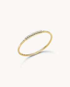 Mila 14K Yellow Gold Ring in White Diamond