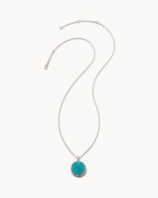 Jane Sterling Silver Pendant Necklace in Turquoise