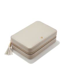Medium Travel Jewelry Case in Taupe