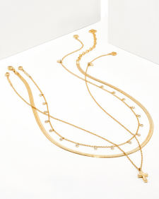 Cross Necklace Layering Set, , large