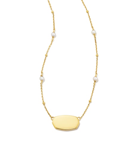 Elisa Pearl 18k Gold Vermeil Pendant Necklace in Freshwater Cultured Pearl