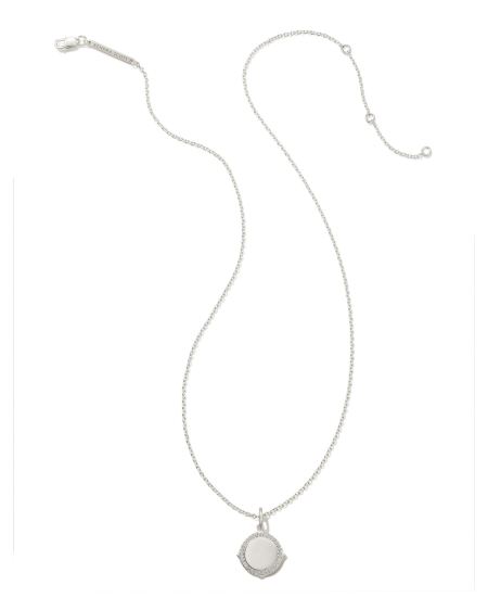 Matilda Luxe Sterling Silver Charm Necklace in White Sapphire