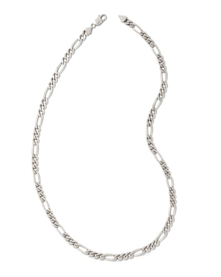 Figaro Chain Necklace in Oxidized Sterling Silver