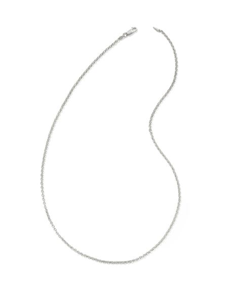 Axel 22" Chain Necklace in Oxidized Sterling Silver