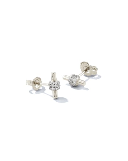 0.17 ct Stella 14k White Gold Stud Earrings in White Diamond