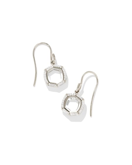 Davis Sterling Silver Luxe Drop Earrings in White Sapphire