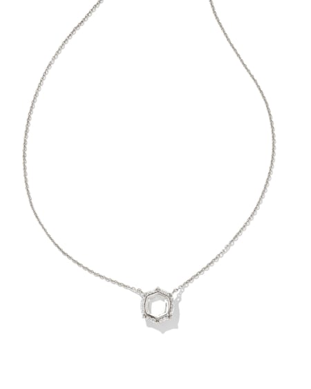Davis Sterling Silver Luxe Pendant Necklace in White Sapphire