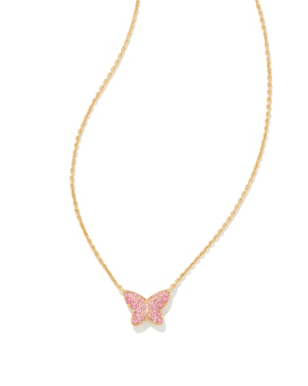 Lillia Butterfly Pendant Necklace in Crystal