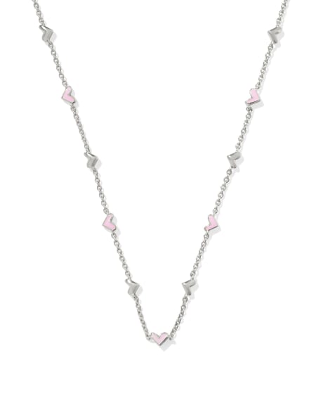 Haven Silver Strand Necklace in Pink Enamel | Kendra Scott