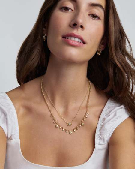 Bria Gold Short Pendant Necklace