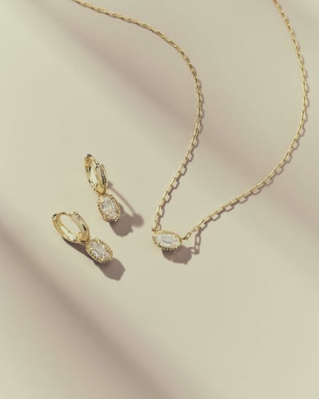 Mini Elisa Luxe Gold Pendant Necklace